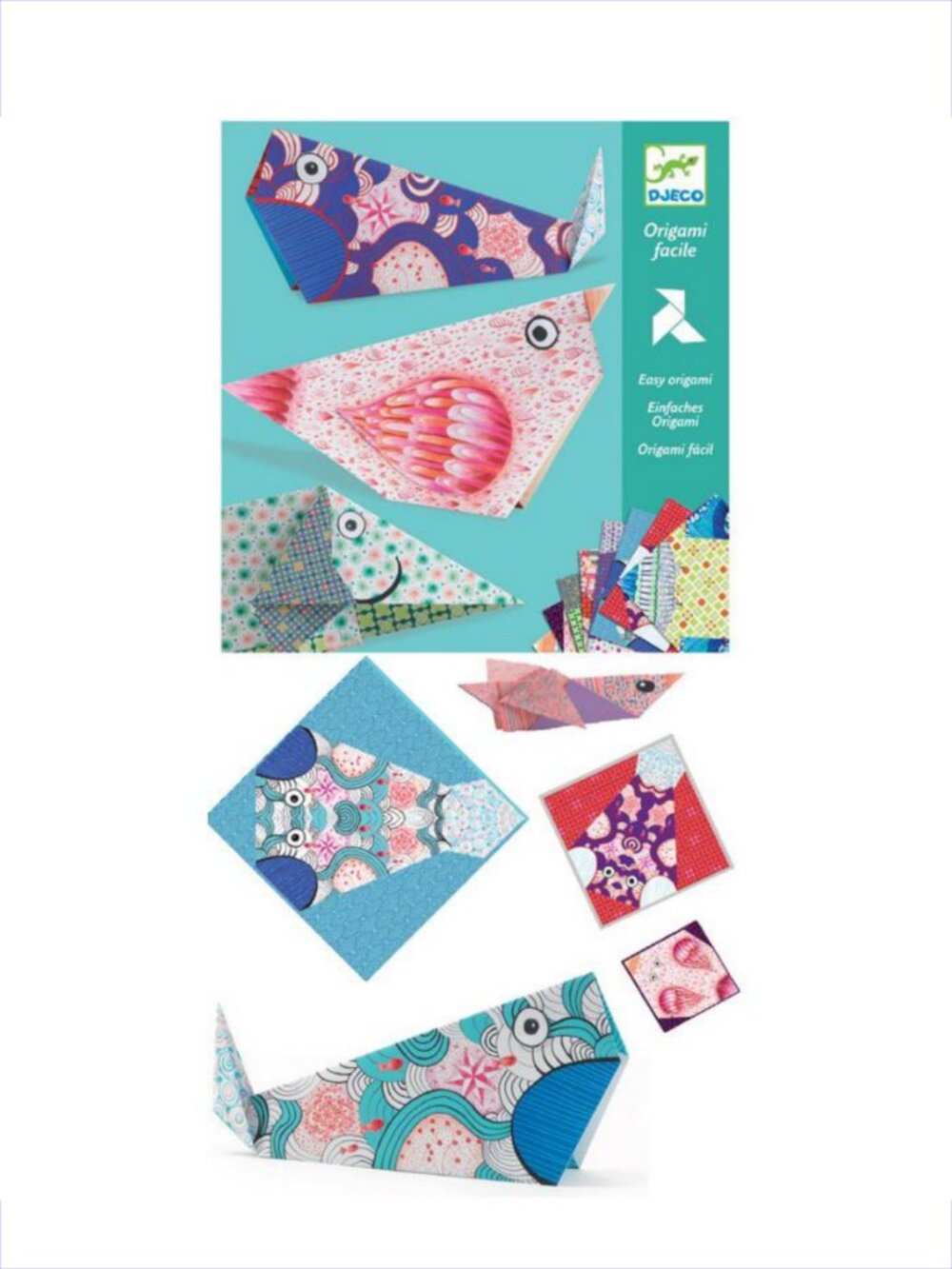 Djeco Easy Origami Big Animals (MULTILINGUAL) for Age 5+ New Sealed Add-on Item